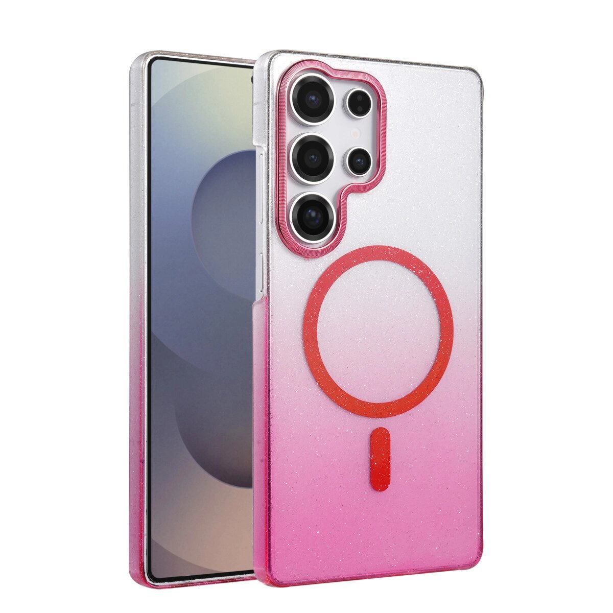 Samsung Galaxy S25 Ultra Glossy Magsafe Kapak - Pembe Samsung Galaxy S25 Ultra Glossy Magsafe Kapak - Pembe