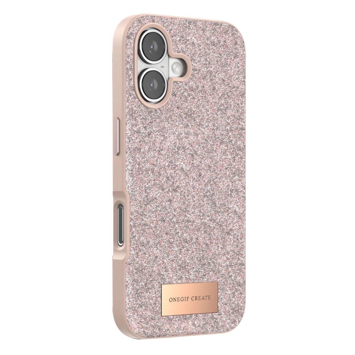 Onegif Apple İphone 17 Bright Simli Kapak - Pembe