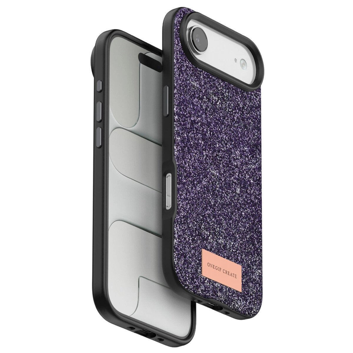Onegif Apple İphone 17 Air Bright Simli Kapak - Derin Mor Onegif Apple İphone 17 Air Bright Simli Kapak - Derin Mor