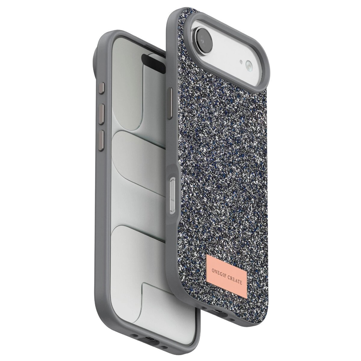 Onegif Apple İphone 17 Air Bright Simli Kapak - Gümüş Onegif Apple İphone 17 Air Bright Simli Kapak - Gümüş