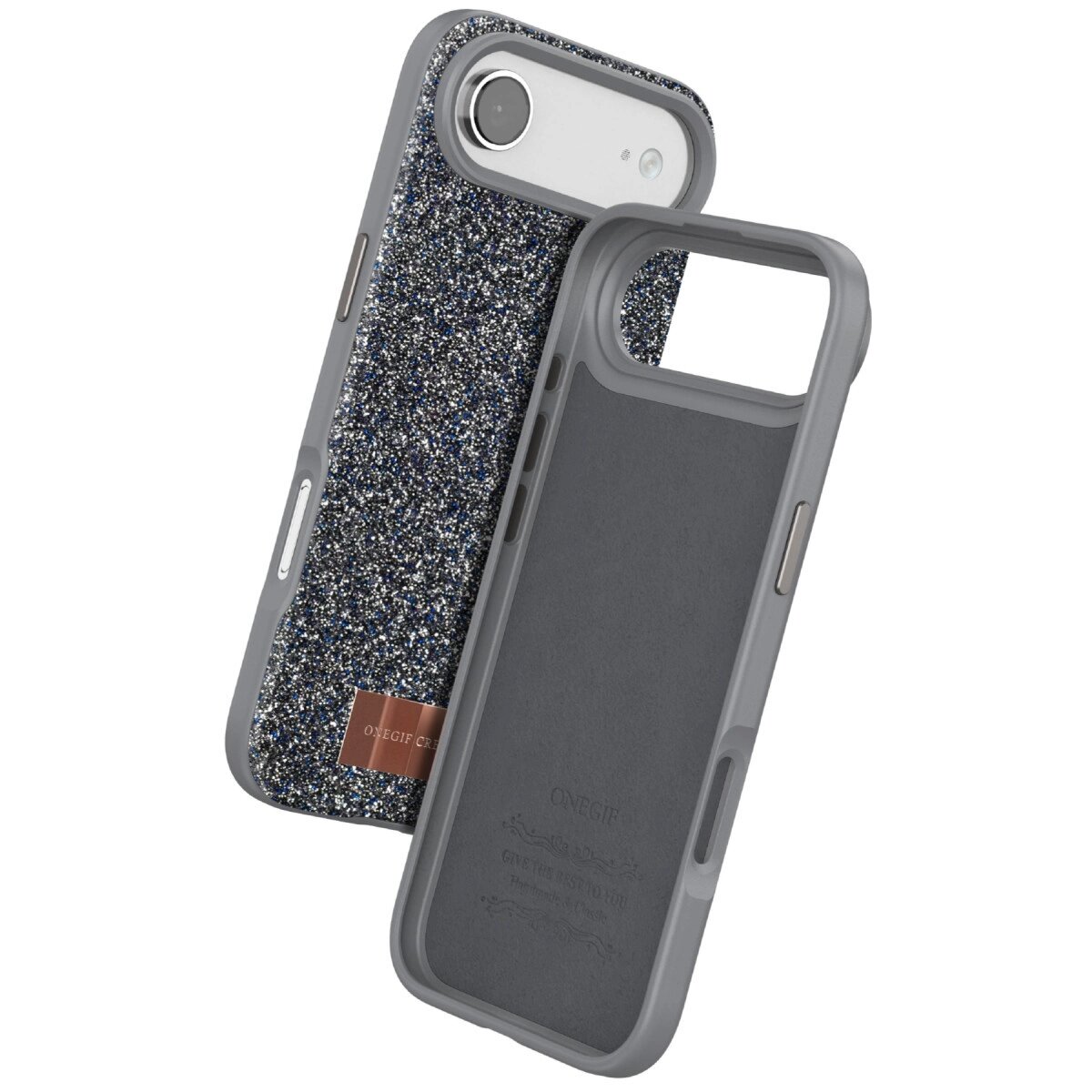 Onegif Apple İphone 17 Air Bright Simli Kapak - Gümüş Onegif Apple İphone 17 Air Bright Simli Kapak - Gümüş