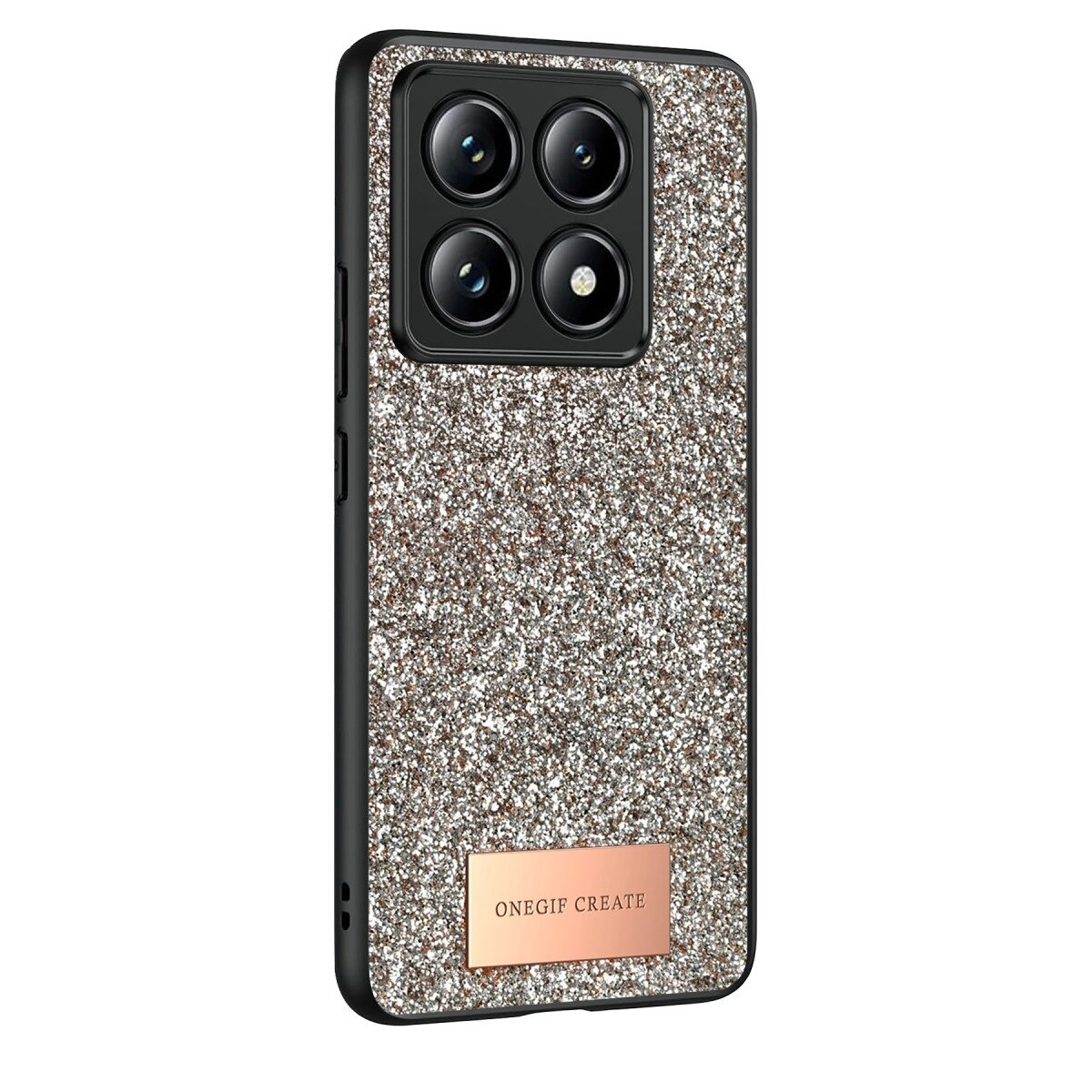 Onegif Xiaomi Mi 14t Pro Bright Simli Kapak - Gold Onegif Xiaomi Mi 14t Pro Bright Simli Kapak - Gold