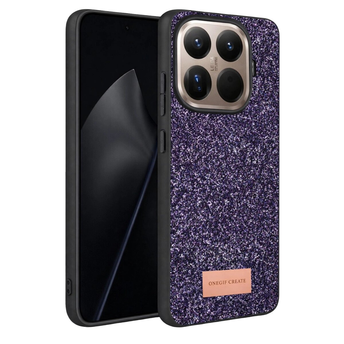 Onegif Xiaomi Mi 15t Pro Bright Simli Kapak - Derin Mor Onegif Xiaomi Mi 15t Pro Bright Simli Kapak - Derin Mor