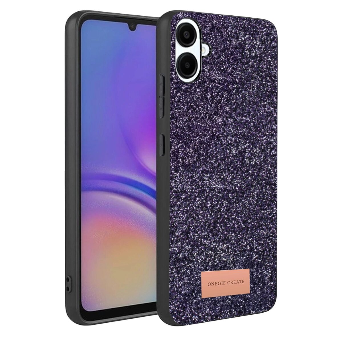 Onegif Samsung Galaxy A07 4g Bright Simli Kapak - Derin Mor Onegif Samsung Galaxy A07 4g Bright Simli Kapak - Derin Mor