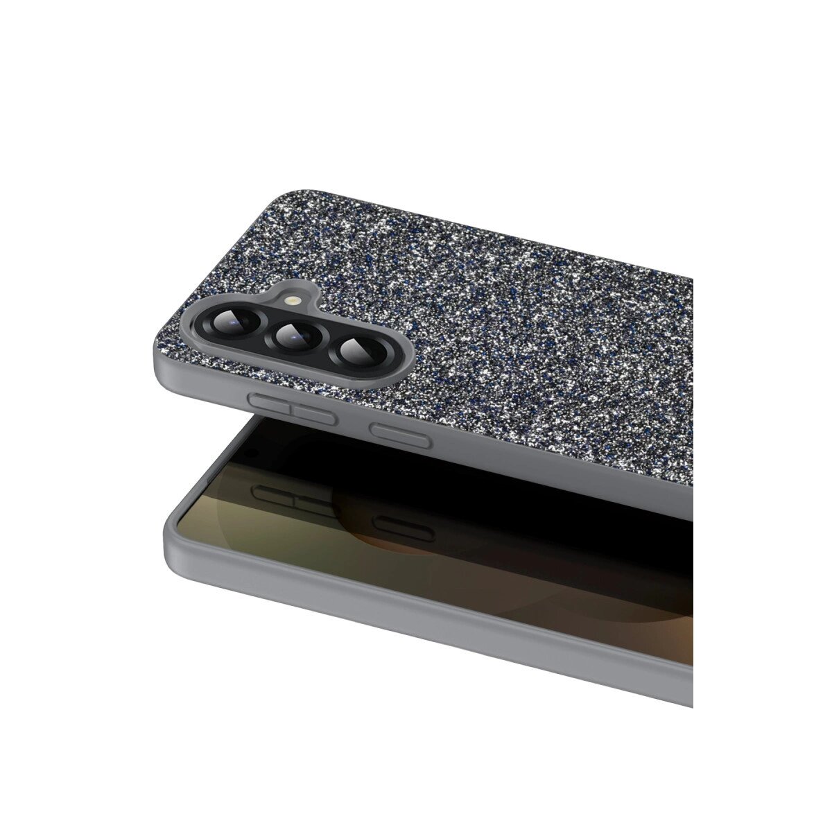 Onegif Samsung Galaxy A17 5g Bright Simli Kapak - Gümüş