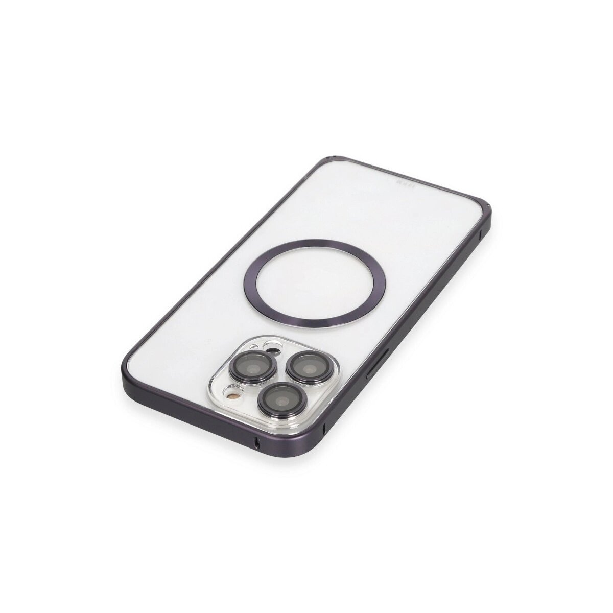 Joko İphone 14 Pro Kılıf Metal Bumper Magneticsafe Kapak - Derin Mor Joko İphone 14 Pro Kılıf Metal Bumper Magneticsafe Kapak - Derin Mor