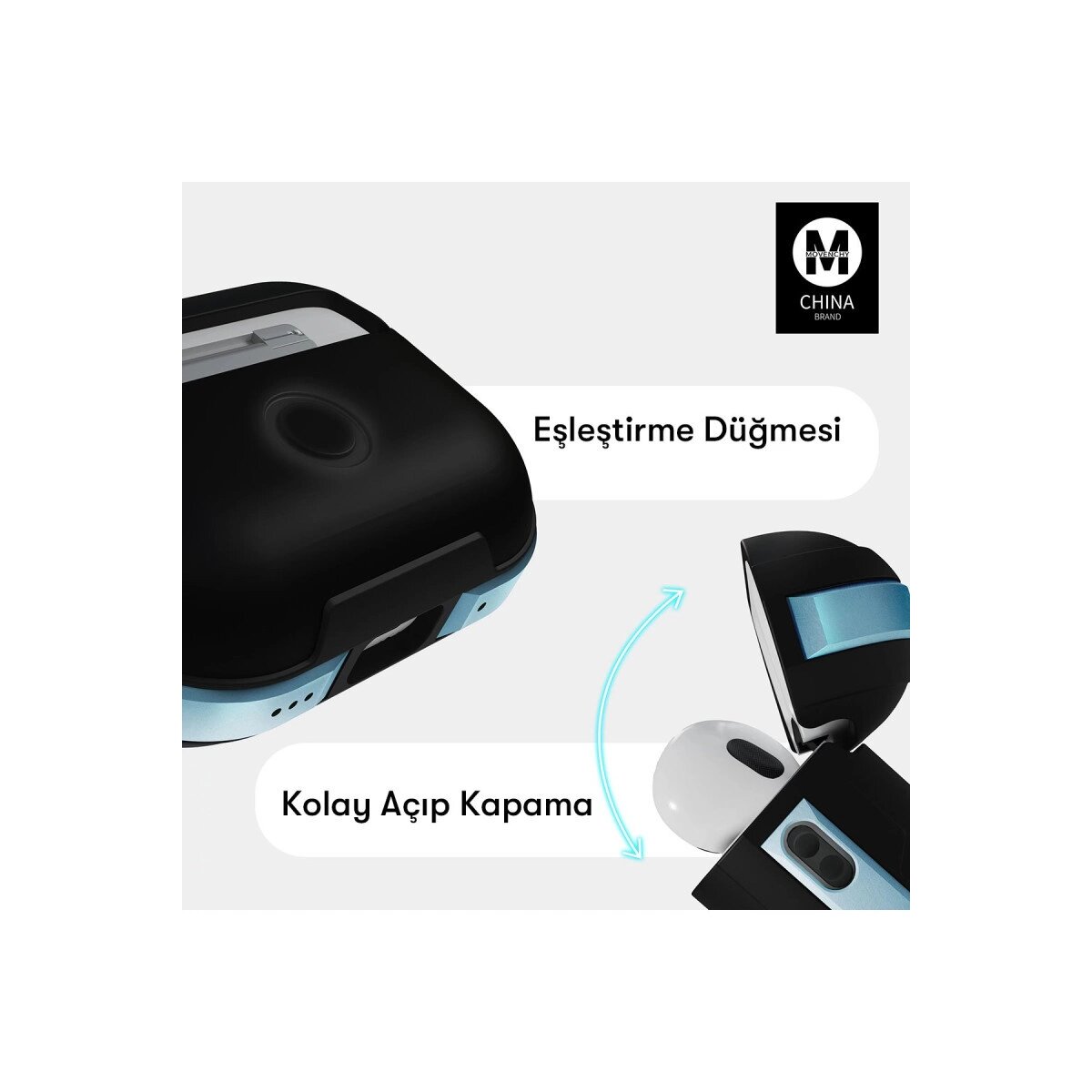 Airpods Pro 2 (2.nesil) Mo-a8 Armor Kılıf - Siyah Airpods Pro 2 (2.nesil) Mo-a8 Armor Kılıf - Siyah