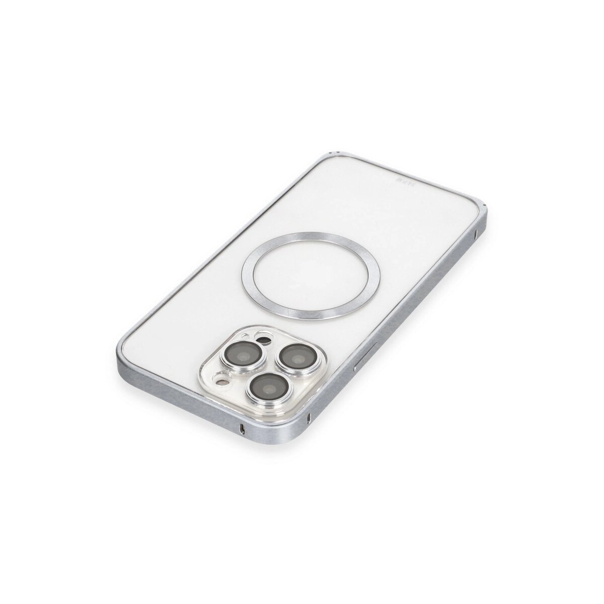 Joko İphone 15 Pro Max Kılıf Metal Bumper Magneticsafe Kapak - Gri Joko İphone 15 Pro Max Kılıf Metal Bumper Magneticsafe Kapak - Gri