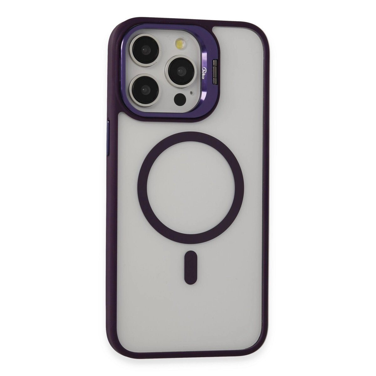 Joko İphone 14 Pro Kılıf Roblox Lens Magsafe Standlı Kapak - Derin Mor