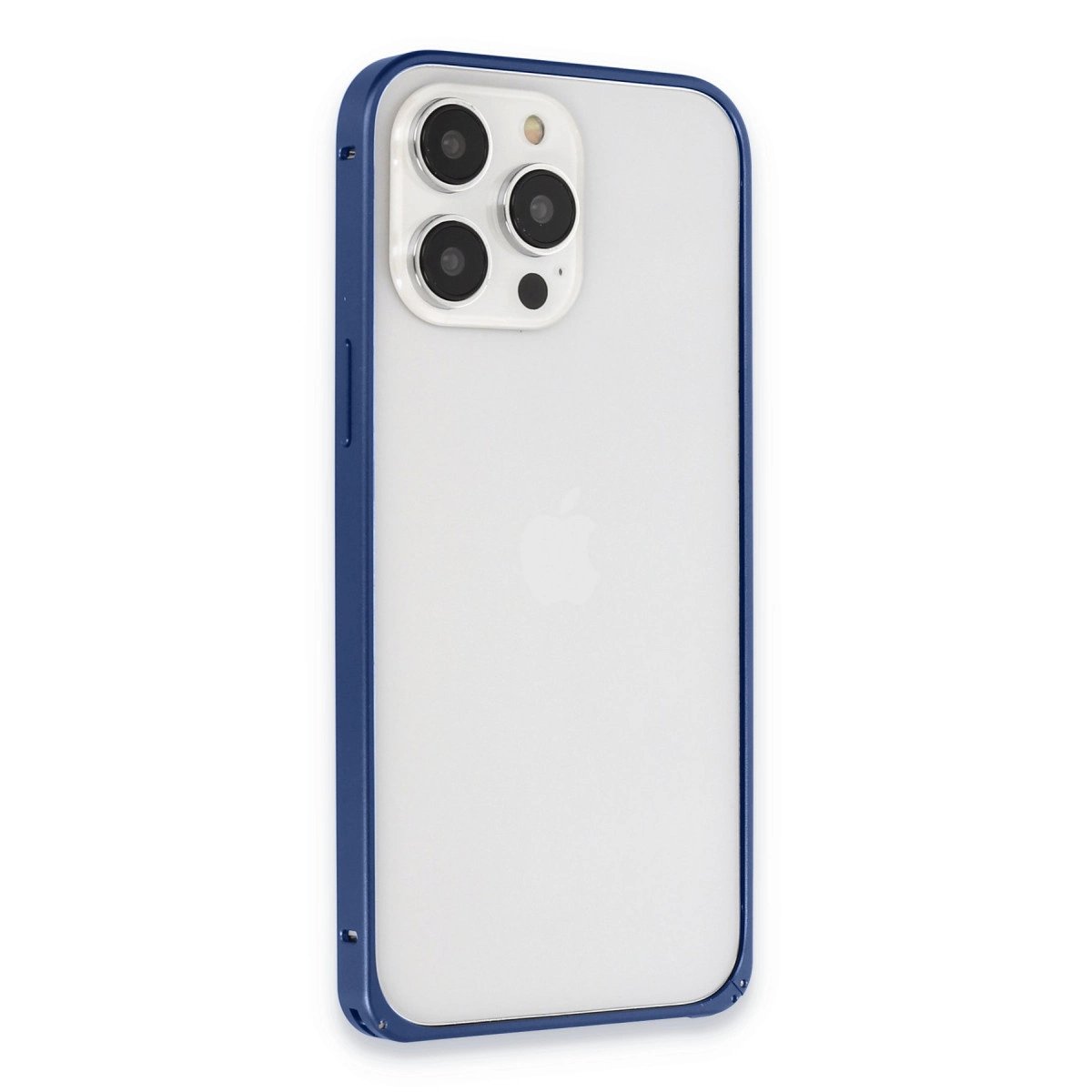 Joko İphone 15 Pro Metal Bumper Mat Kapak - Lacivert