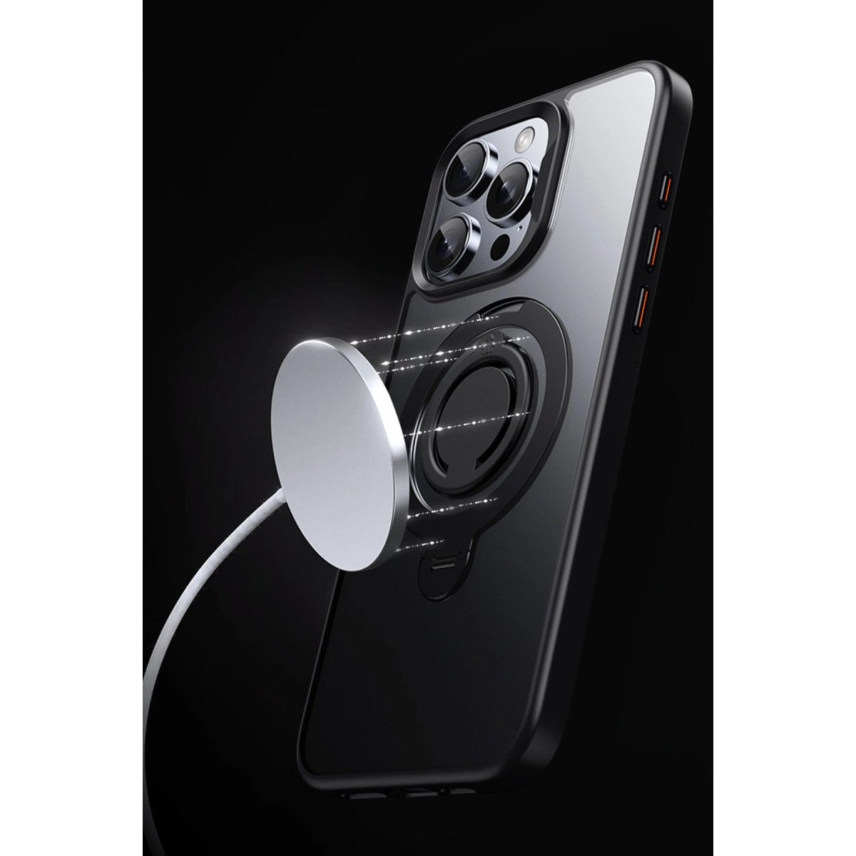 Joko İphone 15 Pro Max Avatar 360 Dönen Magsafe Kapak - Lacivert
