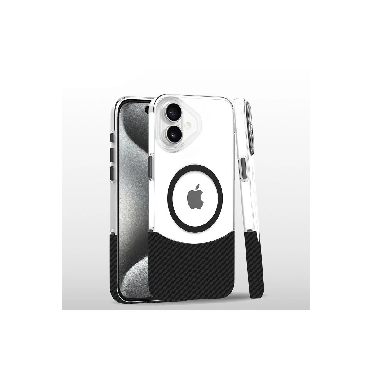 Joko İphone 16 Plus Carbon Puzzle Magsafe Kapak - Siyah-2