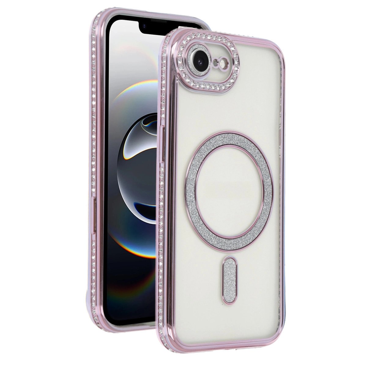 Apple İphone 16e Joke Simli Magneticsafe Kılıf - Pembe