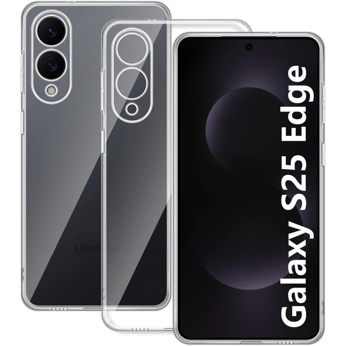 Samsung Galaxy S25 Edge Kılıf Lüx Şeffaf Silikon Samsung Galaxy S25 Edge Kılıf Lüx Şeffaf Silikon