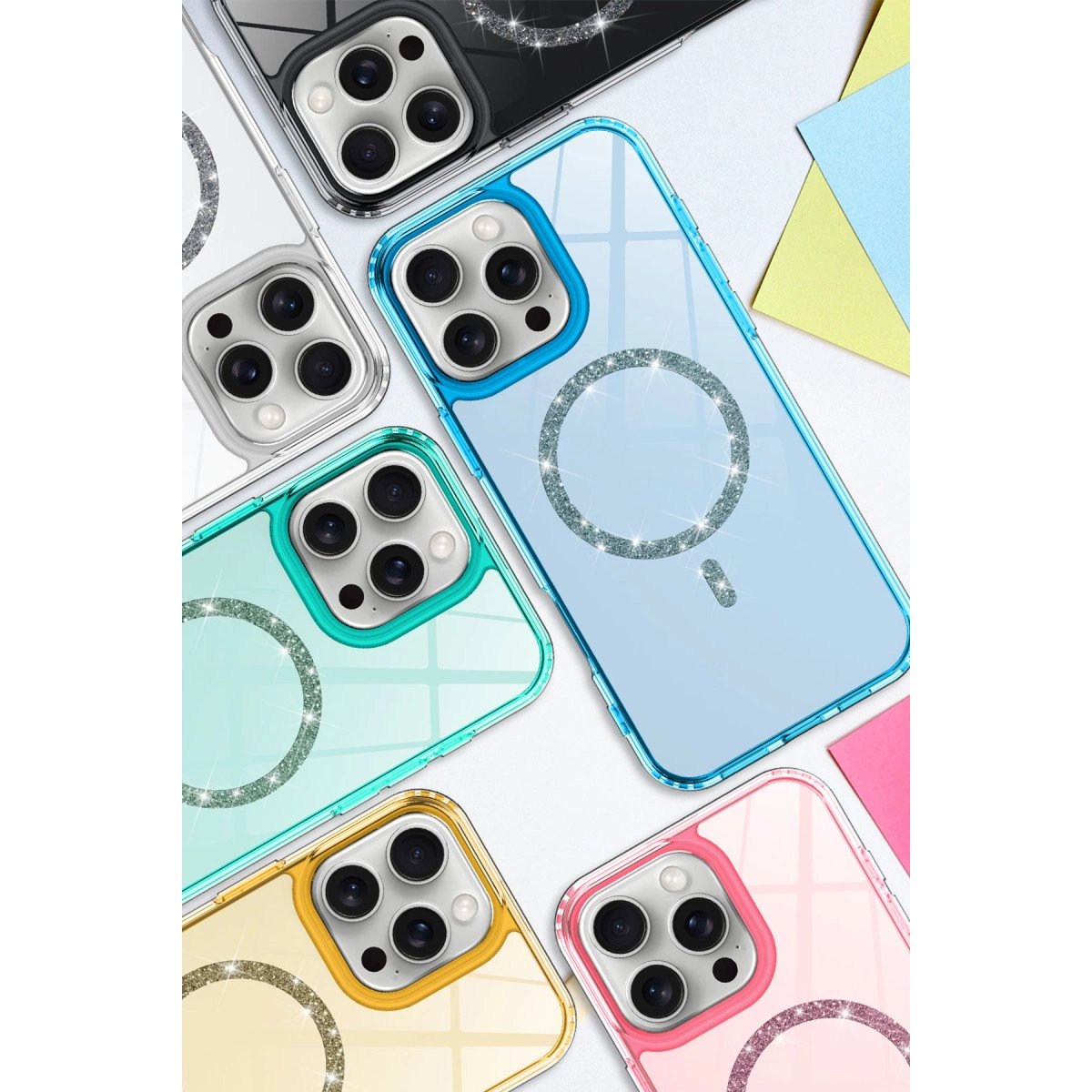 Apple İphone 16 Live Diamond Magsafe Kapak - Sarı Apple İphone 16 Live Diamond Magsafe Kapak - Sarı