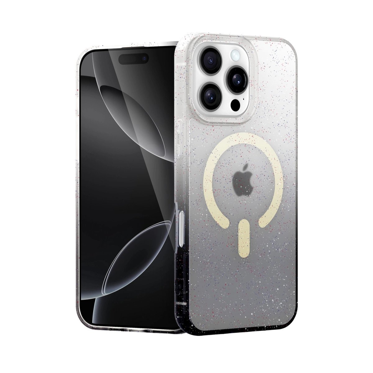 Apple İphone 16 Pro Max Pummel Shiny Magsafe Kapak - Siyah Apple İphone 16 Pro Max Pummel Shiny Magsafe Kapak - Siyah