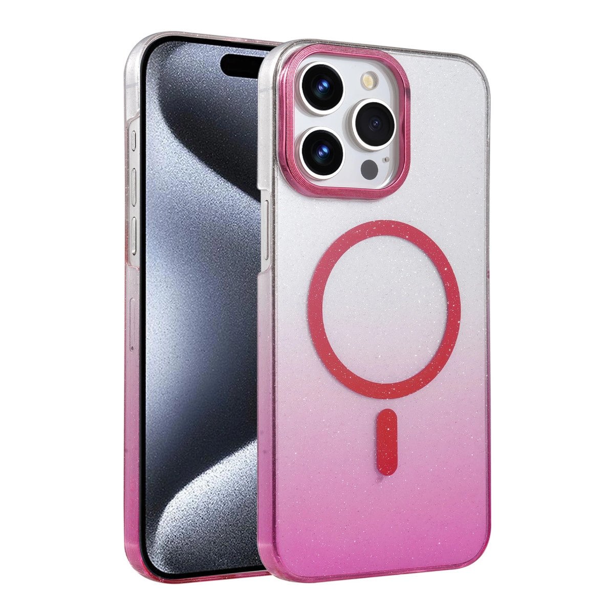 Apple İphone 14 Pro Max Glossy Magsafe Kapak - Pembe Apple İphone 14 Pro Max Glossy Magsafe Kapak - Pembe
