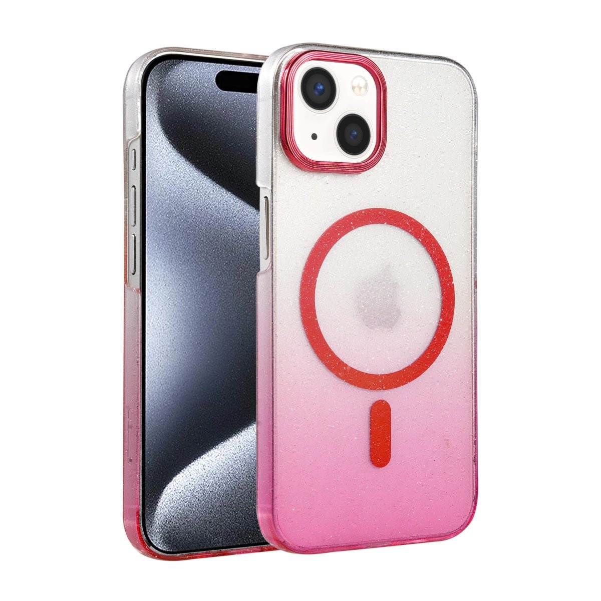 Apple İphone 15 Plus Glossy Magsafe Kapak - Pembe Apple İphone 15 Plus Glossy Magsafe Kapak - Pembe