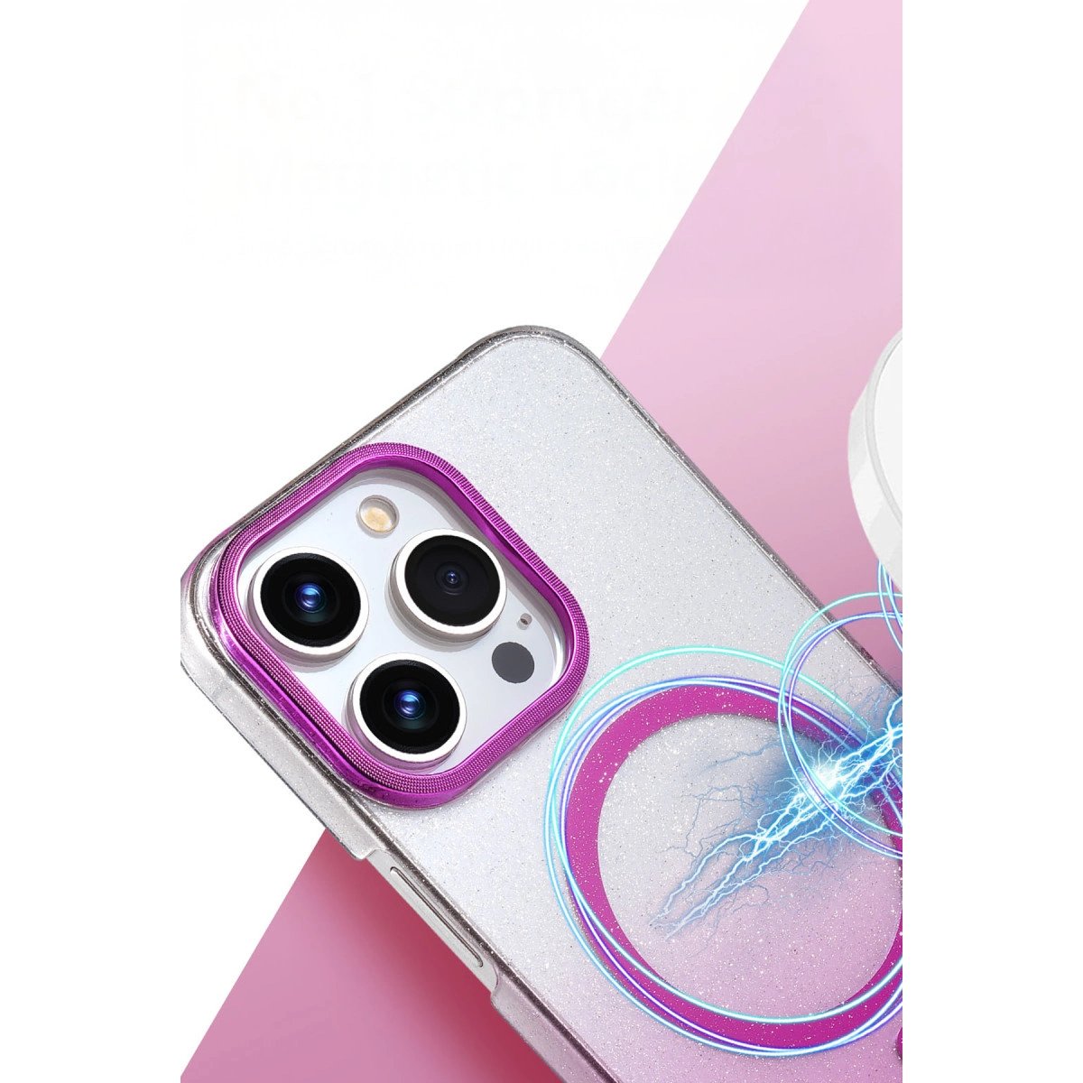 Apple İphone 15 Pro Max Glossy Magsafe Kapak - Siyah Apple İphone 15 Pro Max Glossy Magsafe Kapak - Siyah