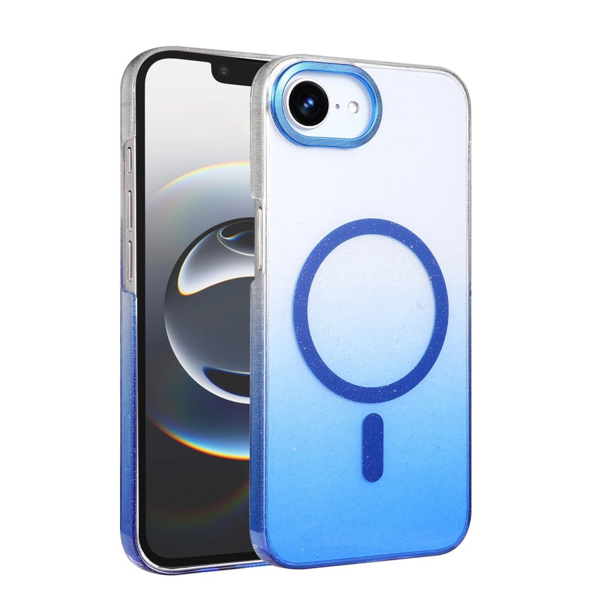 Apple İphone 16e Glossy Magsafe Kapak - Mavi Apple İphone 16e Glossy Magsafe Kapak - Mavi