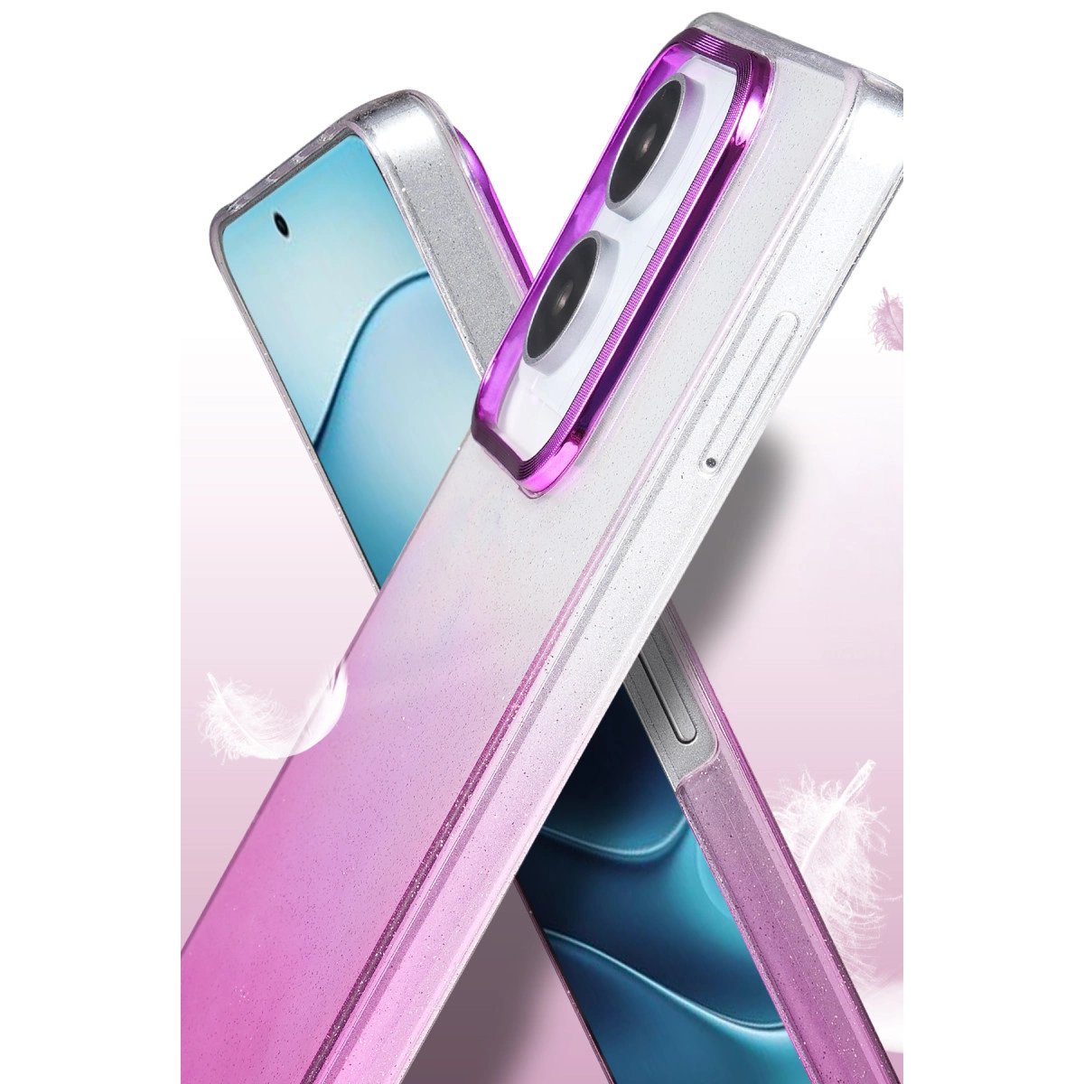 Xiaomi Redmi Note 14 4g Glossy Kapak - Pembe Xiaomi Redmi Note 14 4g Glossy Kapak - Pembe