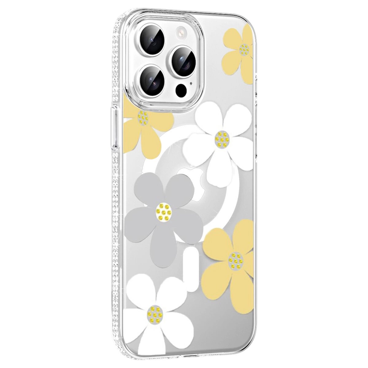 Joko Apple İphone 15 Pro Floral Magsafe Kapak - Sarı