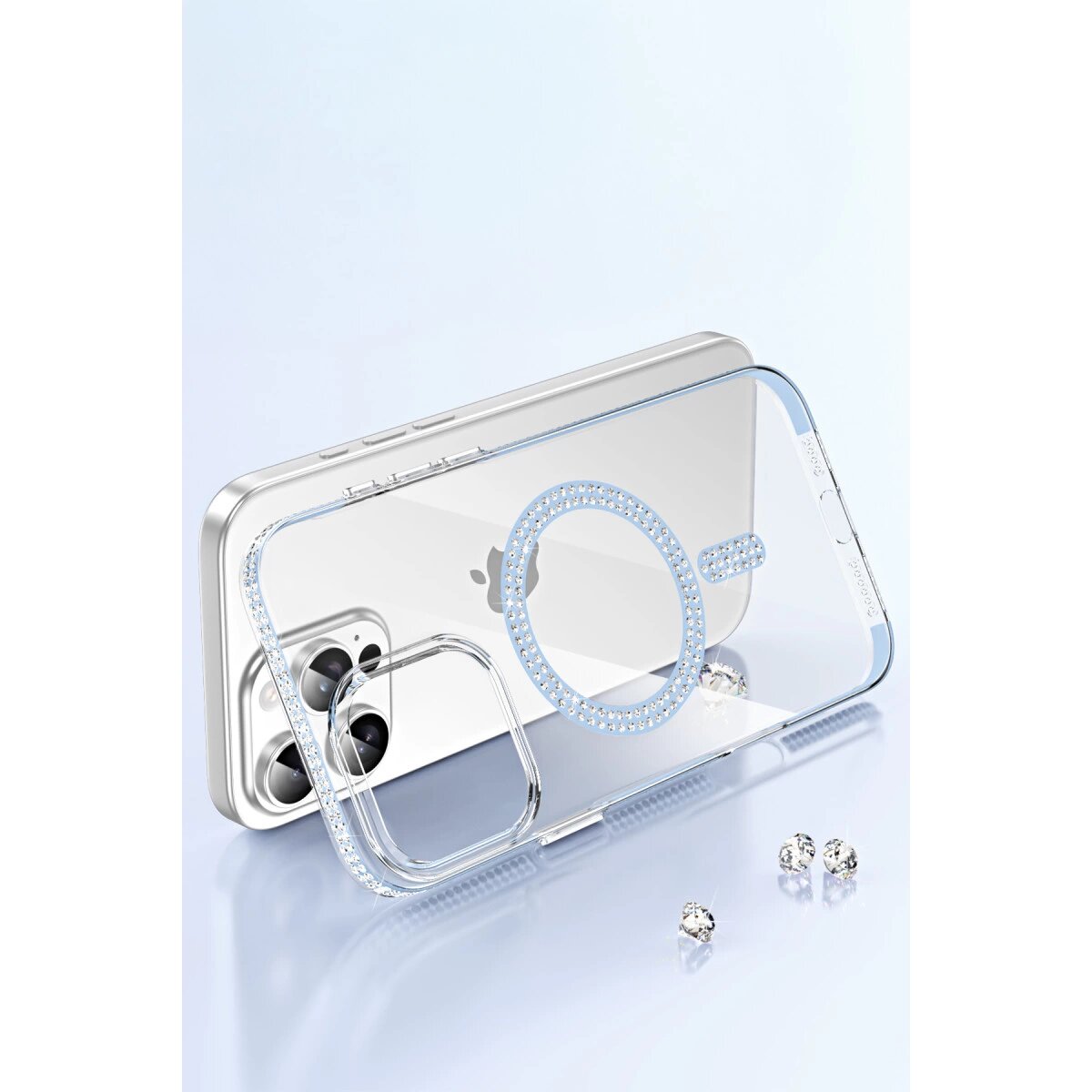Joko Apple İphone 14 Pro Max Move Taşlı Magsafe Kapak - Pembe