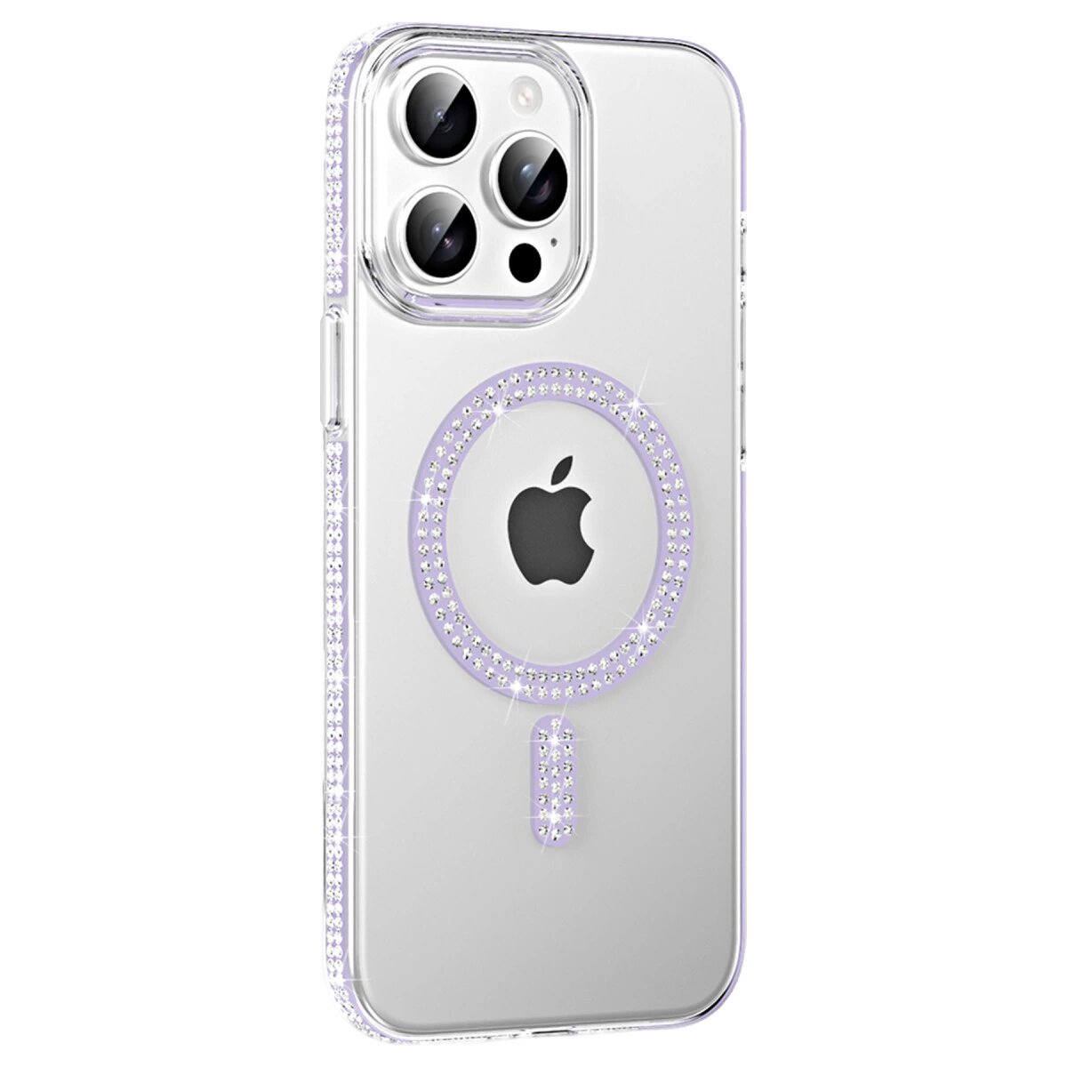 Joko Apple İphone 15 Pro Move Taşlı Magsafe Kapak - Lila