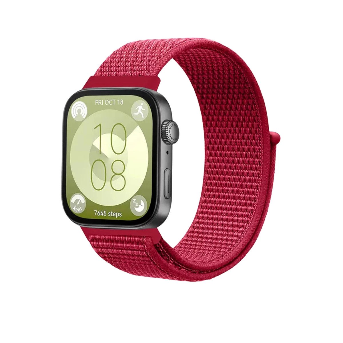 Huawei Fit 4 Hasırlı Cırtcırtlı Kordon - Kırmızı Huawei Fit 4 Hasırlı Cırtcırtlı Kordon - Kırmızı