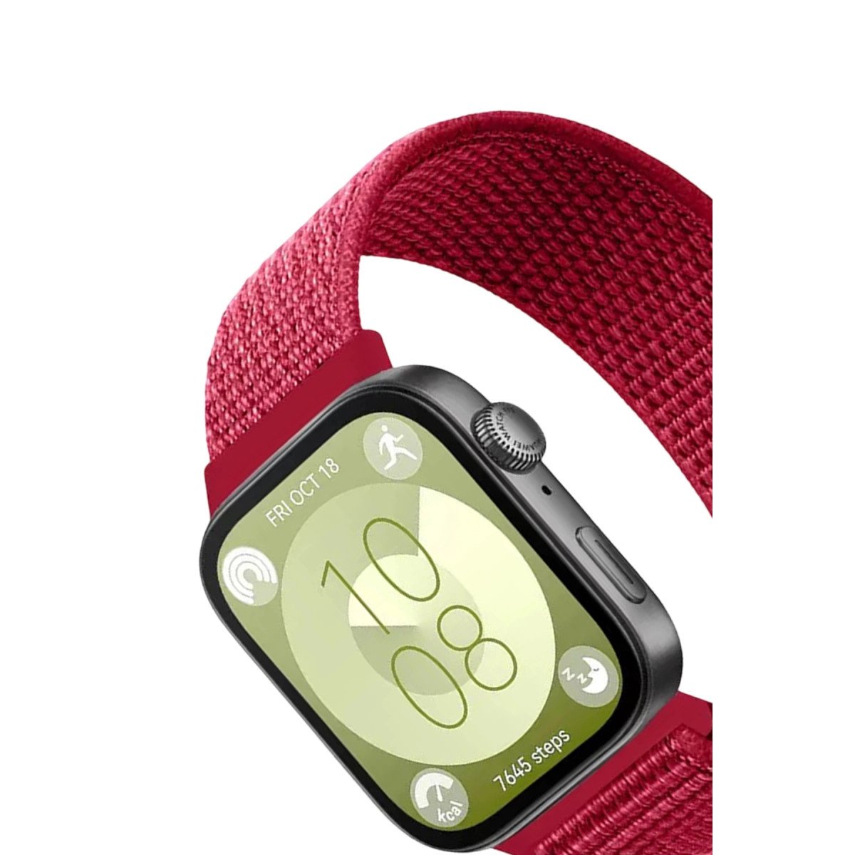 Huawei Fit 4 Hasırlı Cırtcırtlı Kordon - Kırmızı Huawei Fit 4 Hasırlı Cırtcırtlı Kordon - Kırmızı
