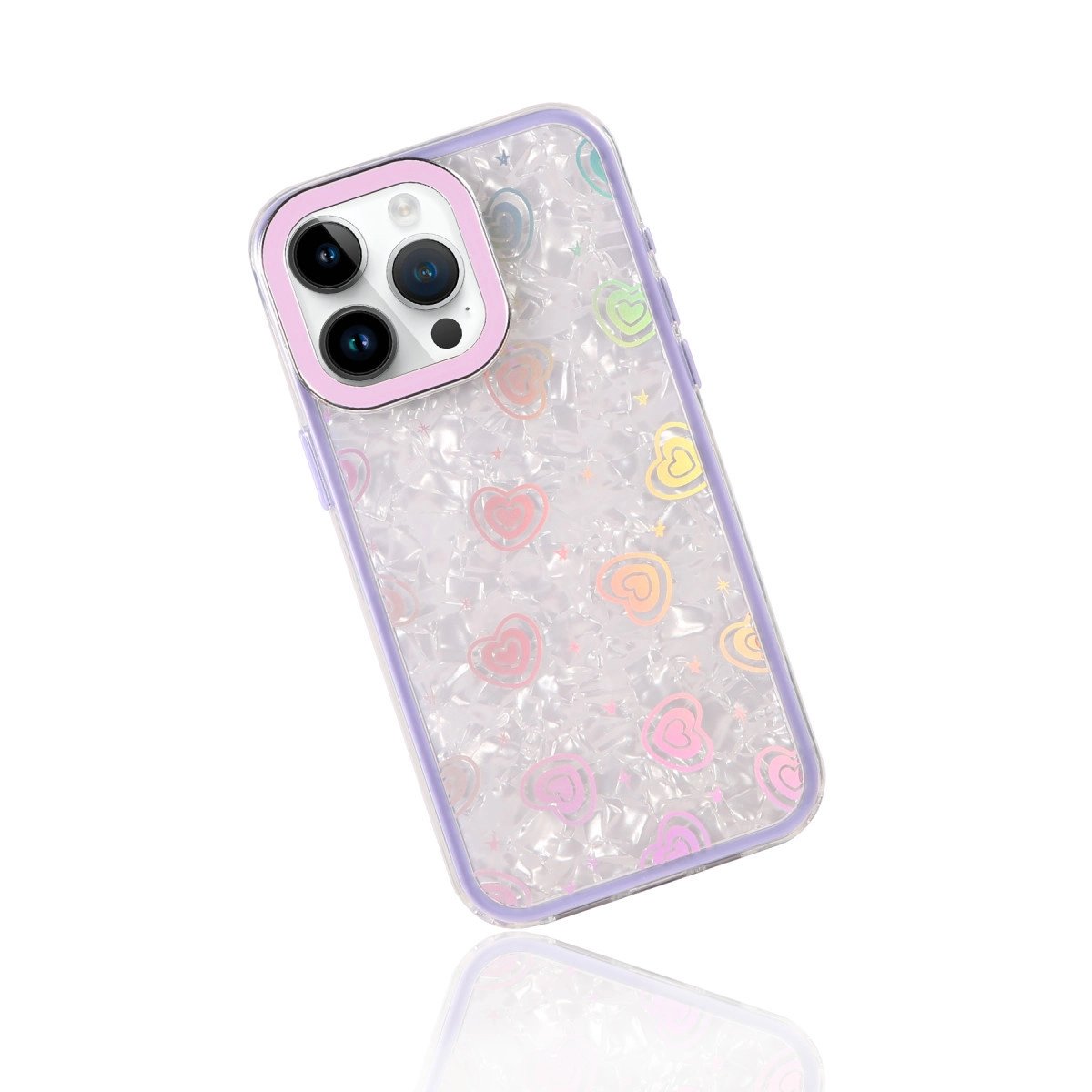 Apple İphone 15 Pro Max Lumi Desenli Kapak - Mor Apple İphone 15 Pro Max Lumi Desenli Kapak - Mor