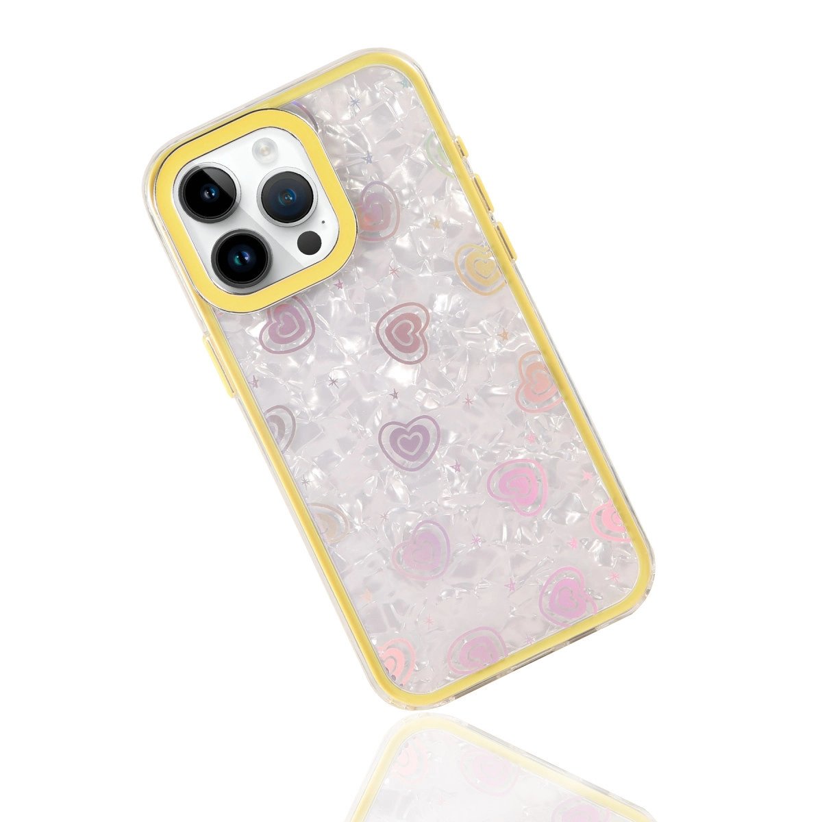 Apple İphone 15 Pro Max Lumi Desenli Kapak - Sarı Apple İphone 15 Pro Max Lumi Desenli Kapak - Sarı