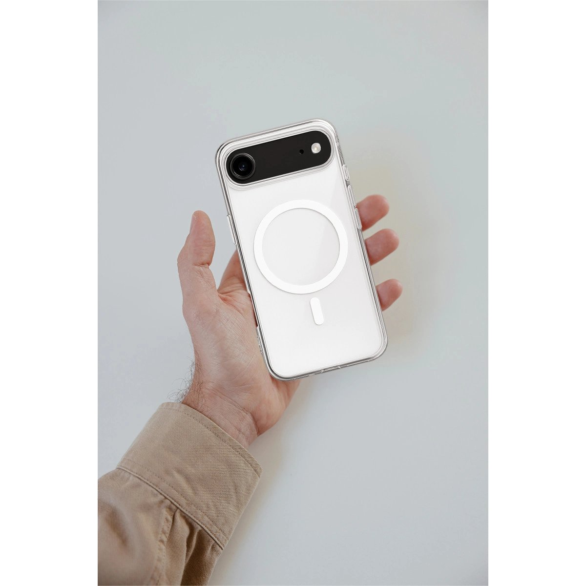 İphone 17 Air Kılıf Magneticsafe Şeffaf Silikon - Şeffaf