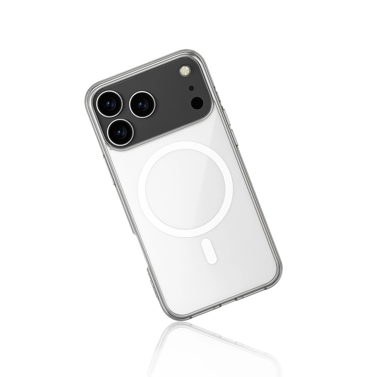 İphone 17 Pro Kılıf Magneticsafe Şeffaf Silikon - Şeffaf