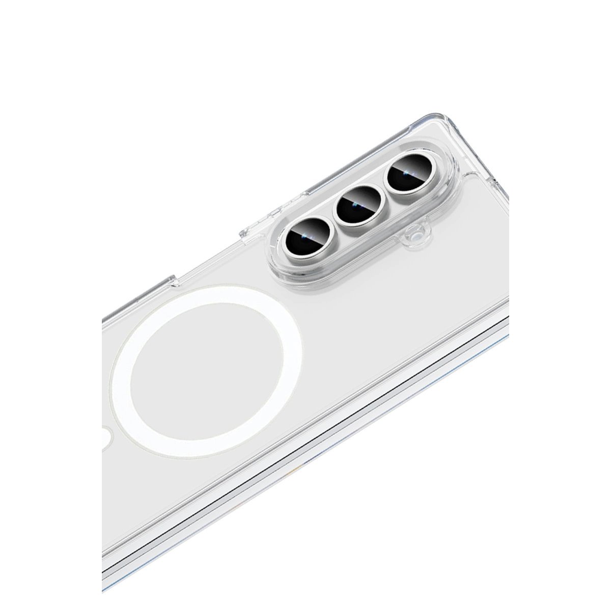 Samsung Galaxy Z Fold 7 Kılıf Magneticsafe Şeffaf Silikon - Şeffaf