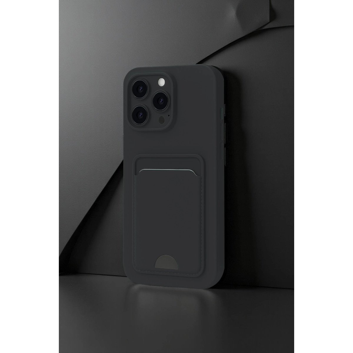 İphone 16 Plus Kılıf Kelvin Kartvizitli Silikon - Derin Mor