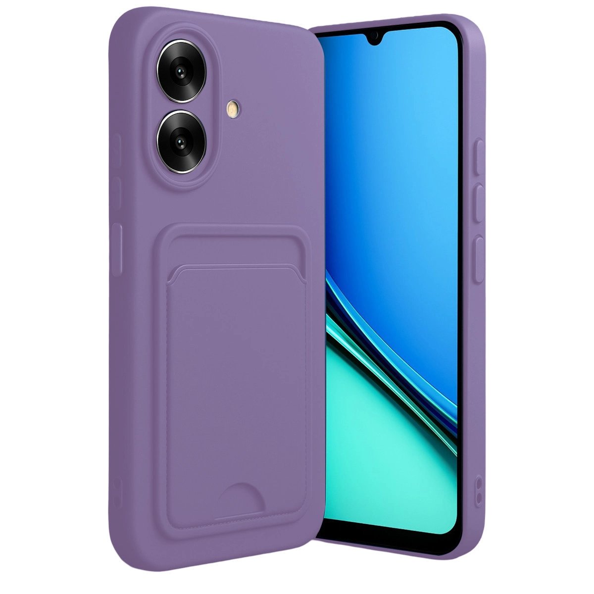Realme Note 60 Kelvin Kartvizitli Silikon - Lila Realme Note 60 Kelvin Kartvizitli Silikon - Lila