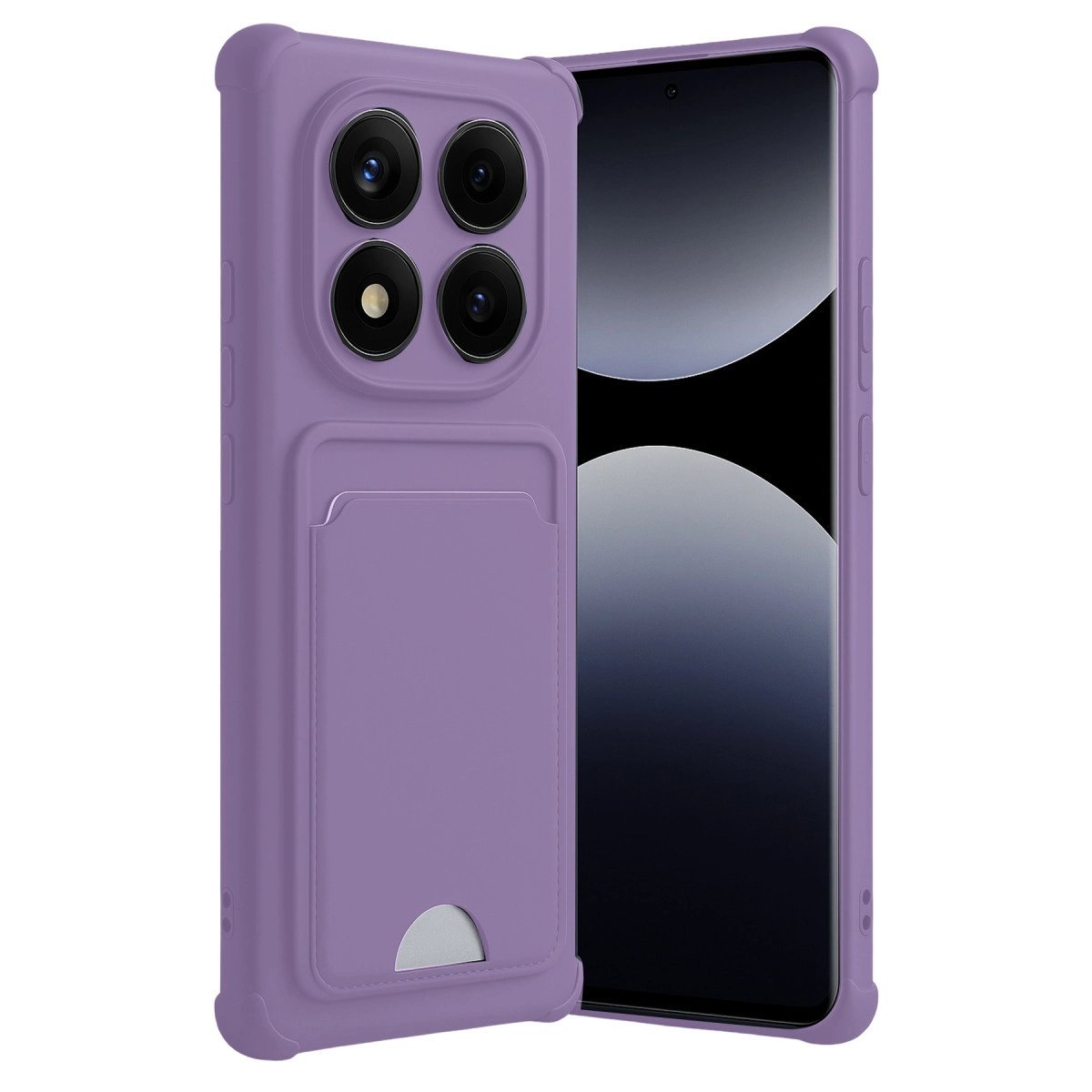 Xiaomi Redmi Note 14 Pro Plus Kelvin Kartvizitli Silikon - Lila Xiaomi Redmi Note 14 Pro Plus Kelvin Kartvizitli Silikon - Lila