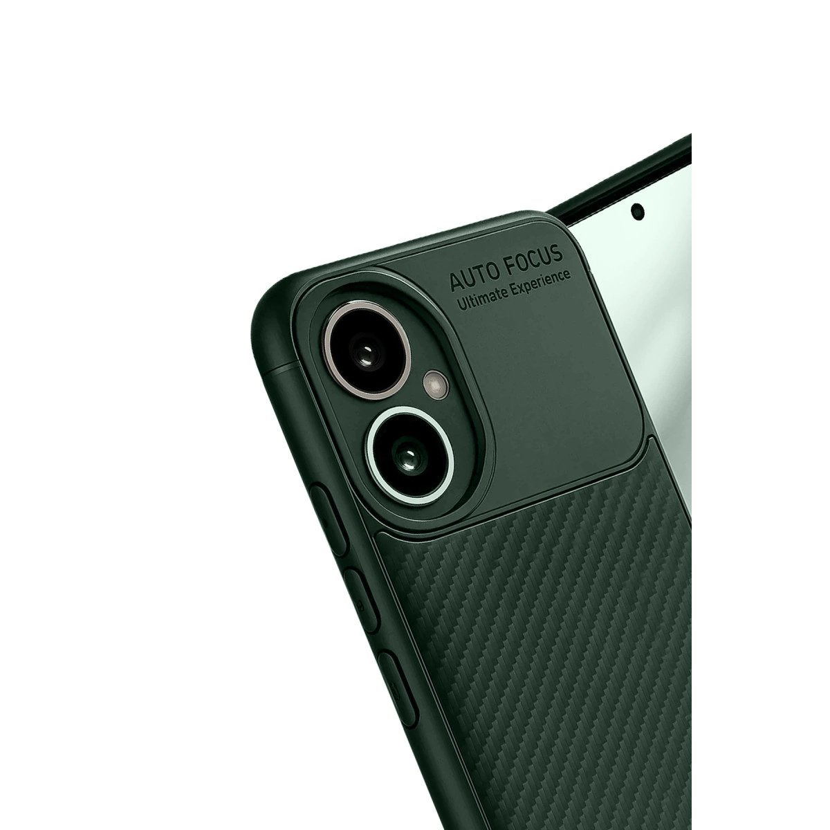 Honor 400 Kılıf Auto Focus Karbon Kapak - Koyu Yeşil Honor 400 Kılıf Auto Focus Karbon Kapak - Koyu Yeşil
