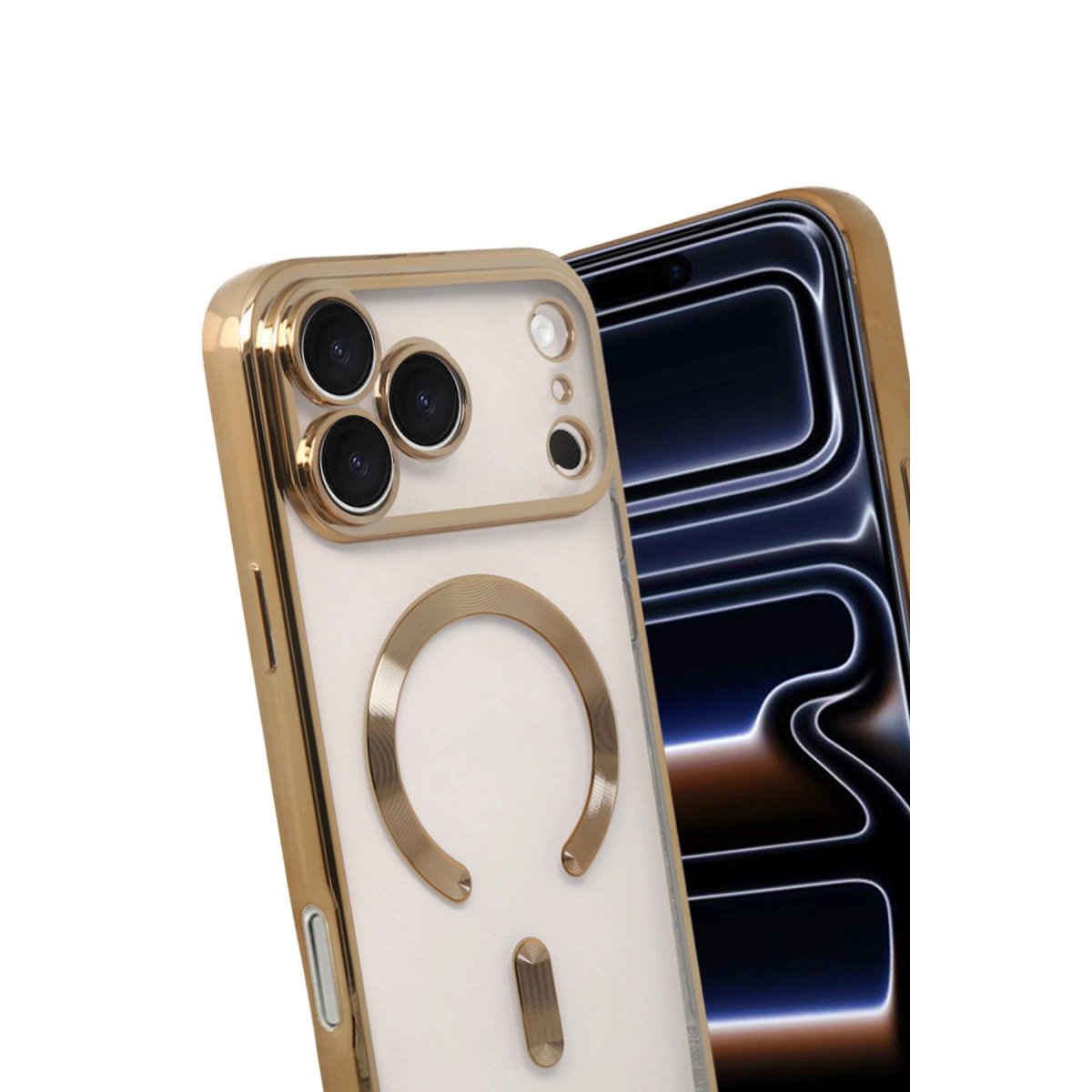 Apple İphone 17 Pro Kross Magneticsafe Kapak - Gold Apple İphone 17 Pro Kross Magneticsafe Kapak - Gold
