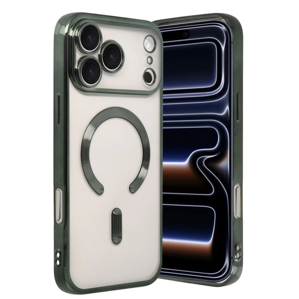 Apple İphone 17 Pro Max Kross Magneticsafe Kapak - Koyu Yeşil Apple İphone 17 Pro Max Kross Magneticsafe Kapak - Koyu Yeşil