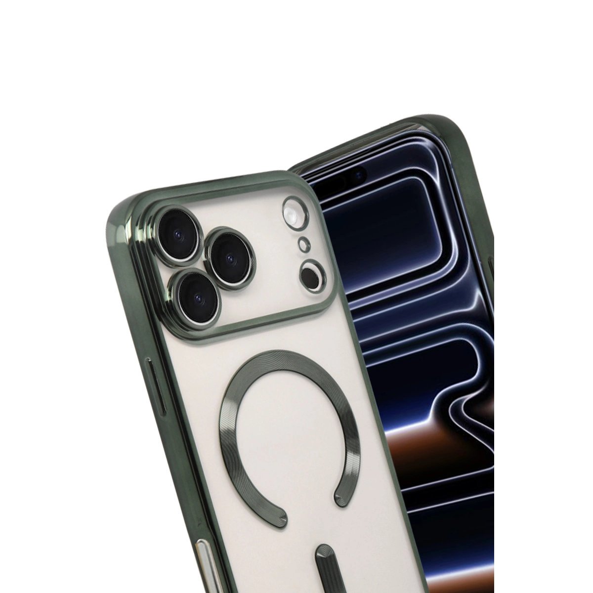 Apple İphone 17 Pro Max Kross Magneticsafe Kapak - Koyu Yeşil Apple İphone 17 Pro Max Kross Magneticsafe Kapak - Koyu Yeşil