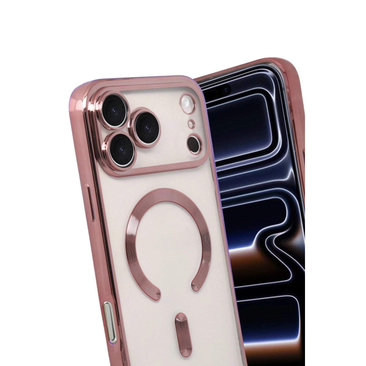 Apple İphone 17 Pro Max Kross Magneticsafe Kapak - Rose