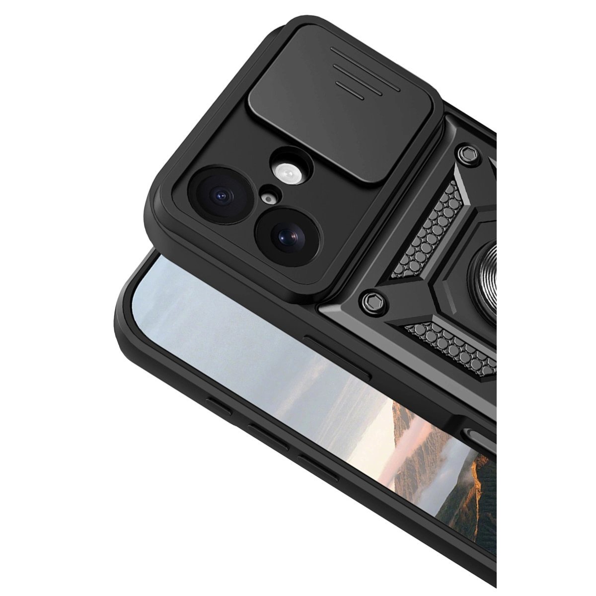 Apple İphone 17 Pars Lens Yüzüklü Silikon - Siyah