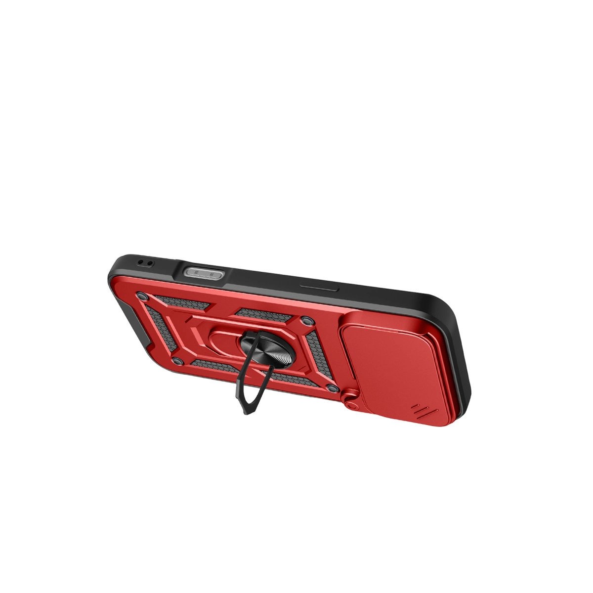 Apple İphone 17 Pro Max Pars Lens Yüzüklü Silikon - Kırmızı Apple İphone 17 Pro Max Pars Lens Yüzüklü Silikon - Kırmızı