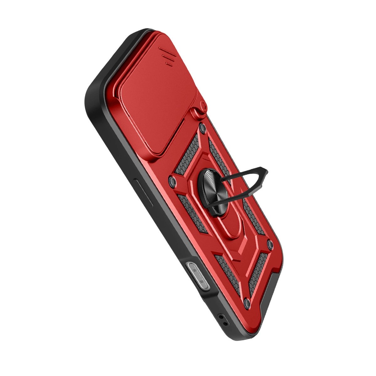 Apple İphone 17 Pro Max Pars Lens Yüzüklü Silikon - Kırmızı Apple İphone 17 Pro Max Pars Lens Yüzüklü Silikon - Kırmızı
