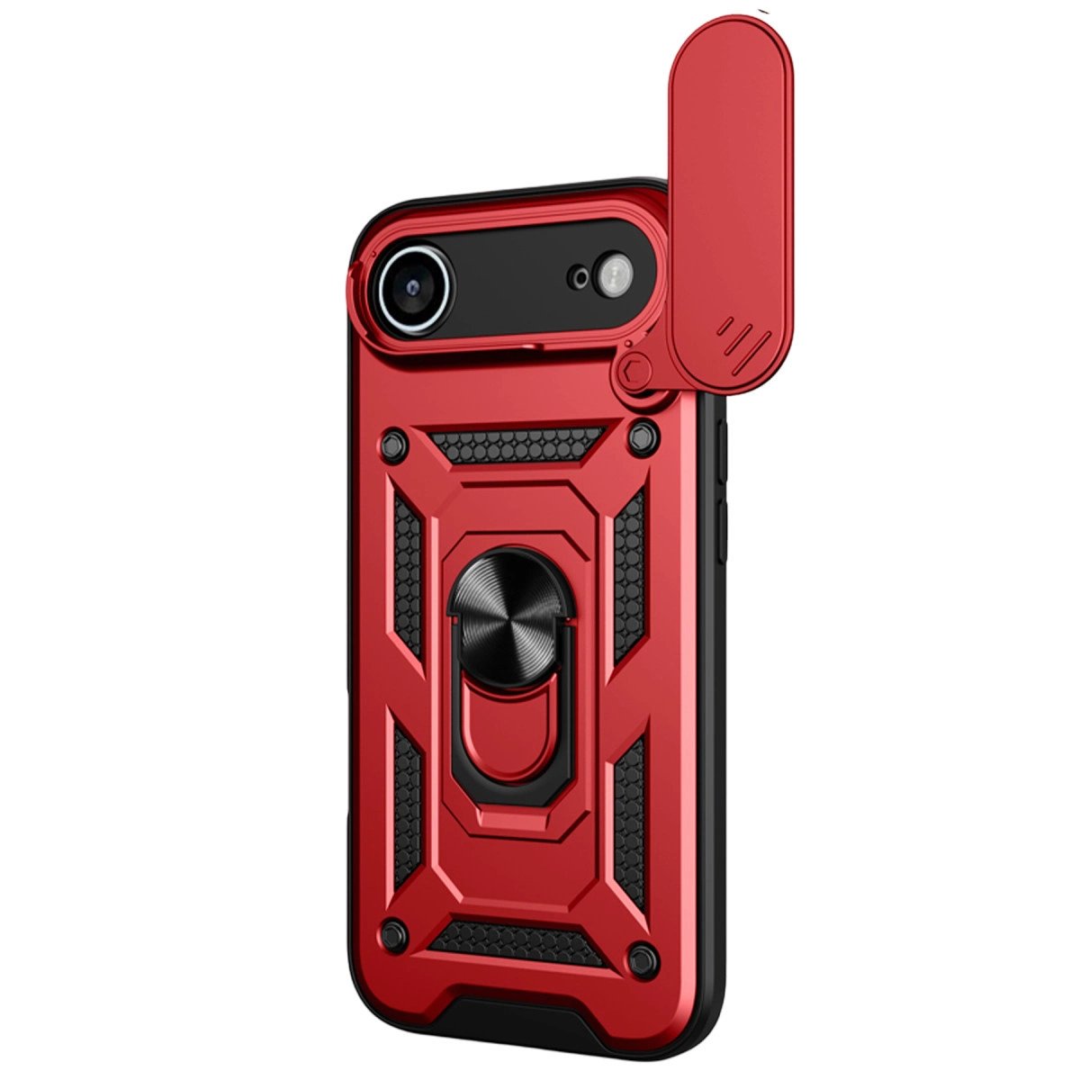 Apple İphone 17 Air Pars Lens Yüzüklü Silikon - Kırmızı Apple İphone 17 Air Pars Lens Yüzüklü Silikon - Kırmızı
