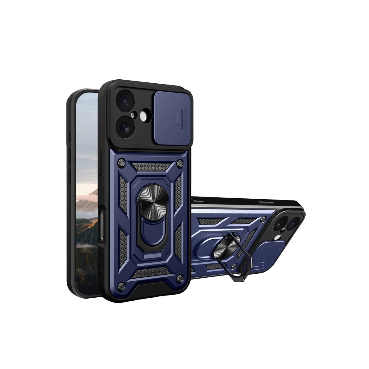 Apple İphone 17 Pars Lens Yüzüklü Silikon - Lacivert Apple İphone 17 Pars Lens Yüzüklü Silikon - Lacivert