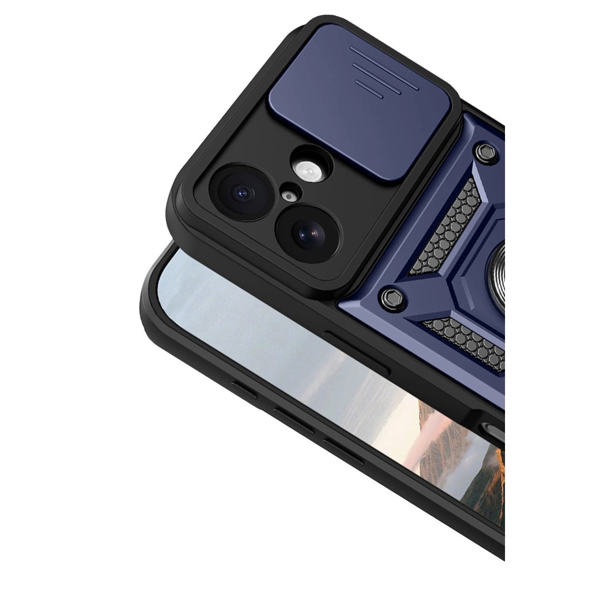 Apple İphone 17 Pars Lens Yüzüklü Silikon - Lacivert Apple İphone 17 Pars Lens Yüzüklü Silikon - Lacivert