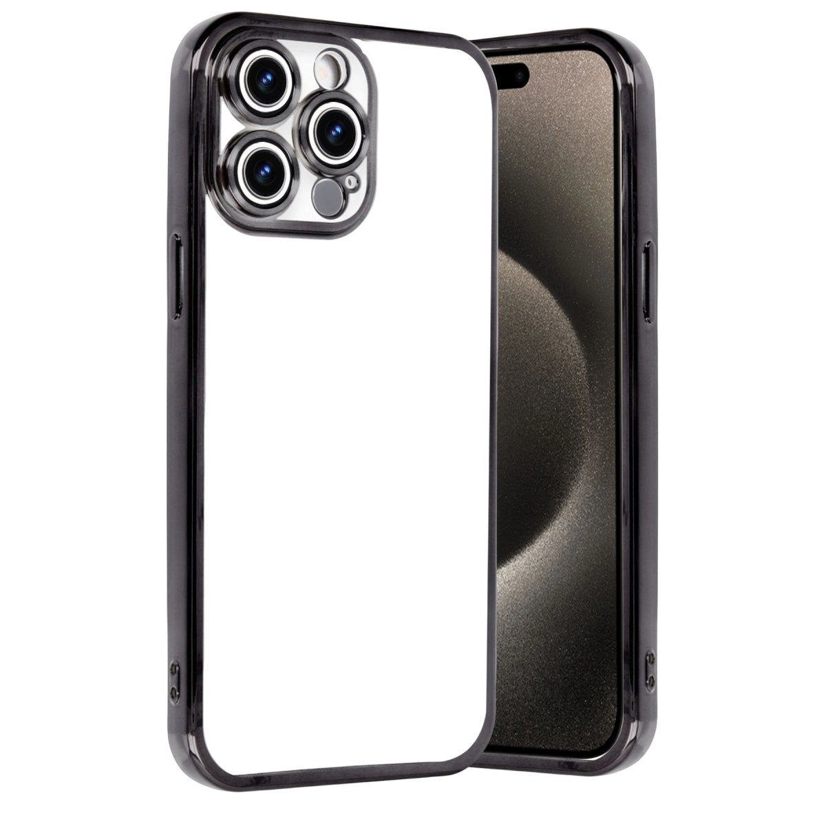 Apple İphone 15 Pro Max Razer Lensli Silikon - Siyah Apple İphone 15 Pro Max Razer Lensli Silikon - Siyah